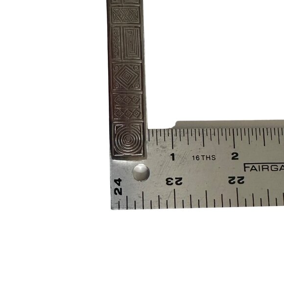 Serving Spoon Stainless Steel Aztec Pattern JPF3 JCPenney Flatware Slotted 2 PCS - Picture 8 of 13